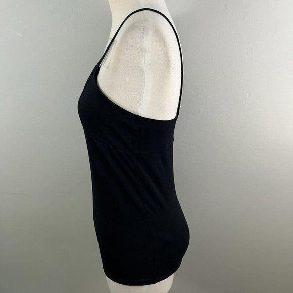 NWOT OPEN EDIT Women's Black V-Neck Cotton Blend Camisole (M) - Picture 4 of 8